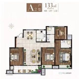 大丰荣润湖畔玲珑电梯洋房出售，135㎡，一口价73.8万